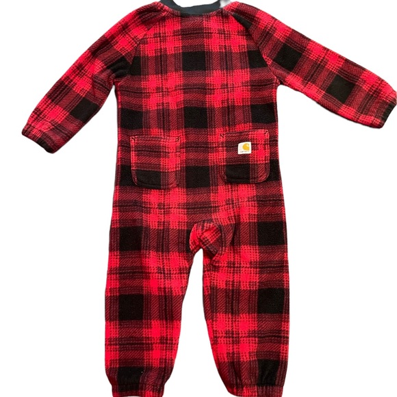 Carhartt Plaid Fleece Coverall 12M - Picture 4 of 5